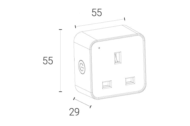 4lite WiZ Connected 3-Pin UK Smart Plug