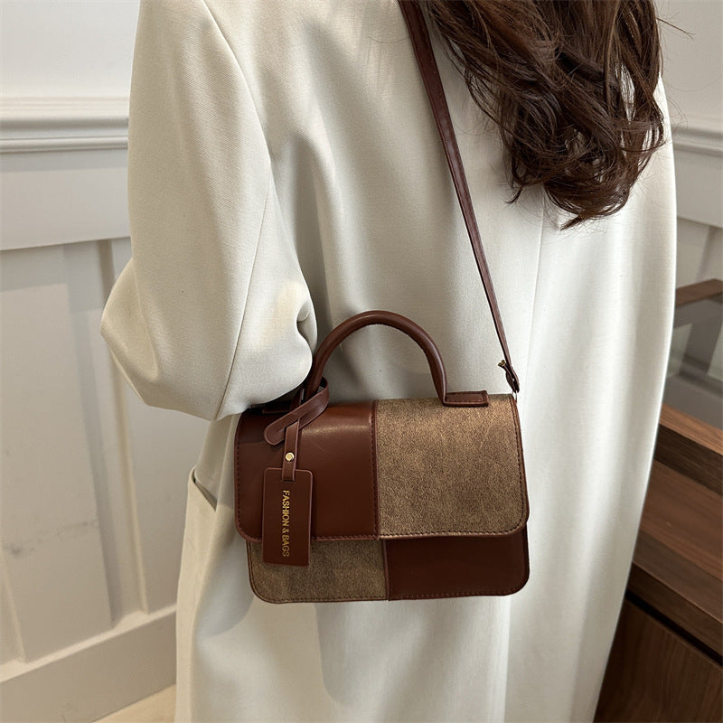 Textured Patchwork Tote Bag Women's PU Shoulder Handbag Everyday Fashion Bag