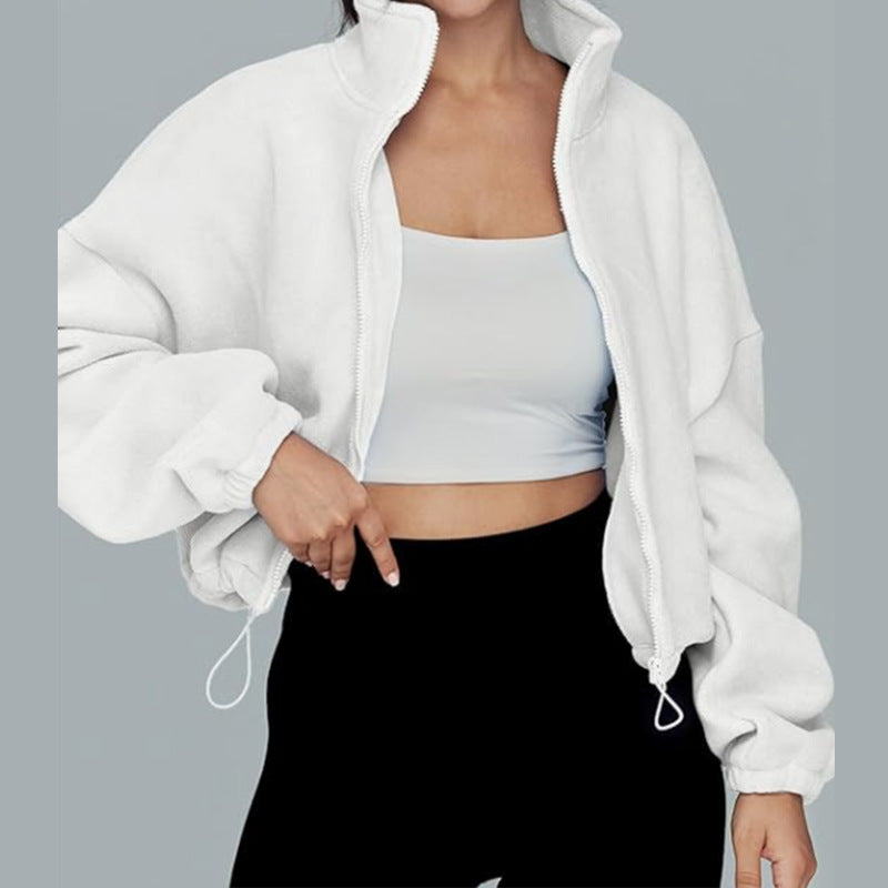 Loose Lapel Cardigan Zipper Sweater