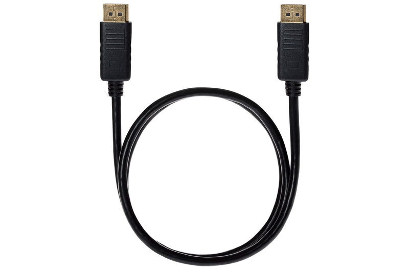 Maplin Lockable 4K Ultra HD DisplayPort Cable - Black, 1m