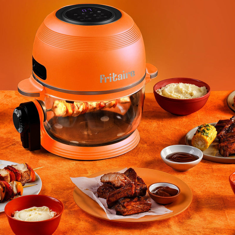 The Self-Cleaning Glass Bowl Air Fryer - CHERRY RED