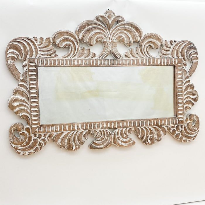 100CM HAND CARVED WOODEN MIRROR