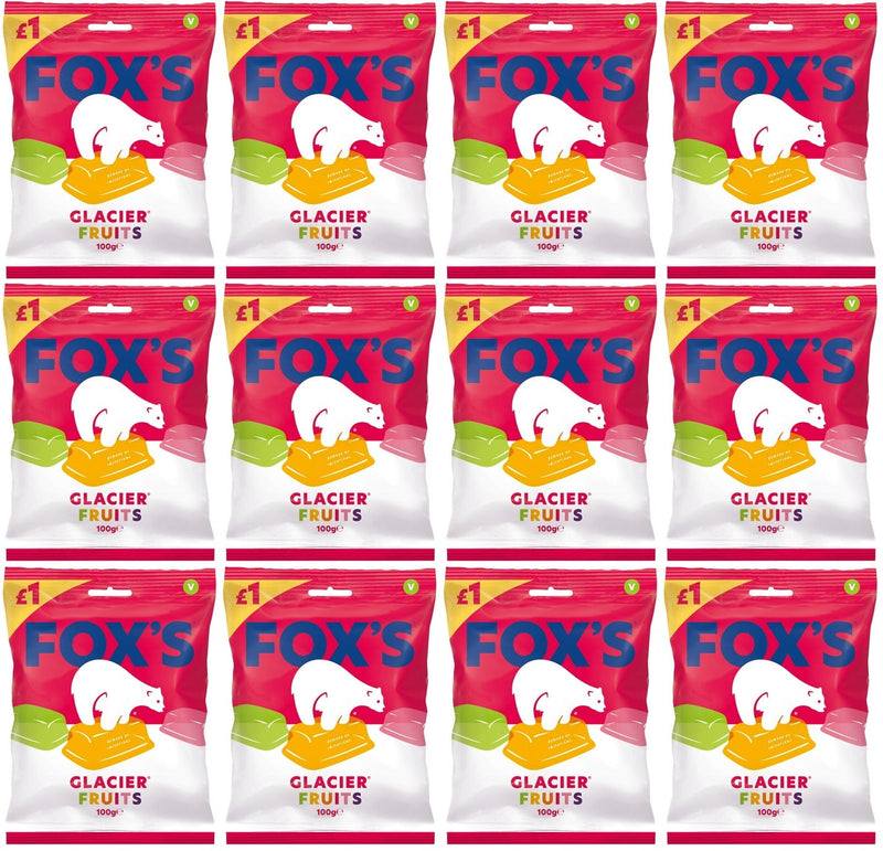12 x Fox's Glacier Fruits 100G