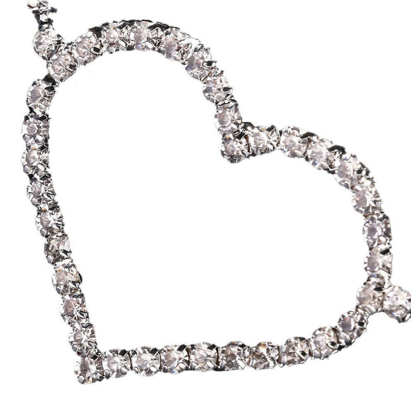 Simple Single Layer Heart-shaped Rhinestone Waist Chain Body Chains
