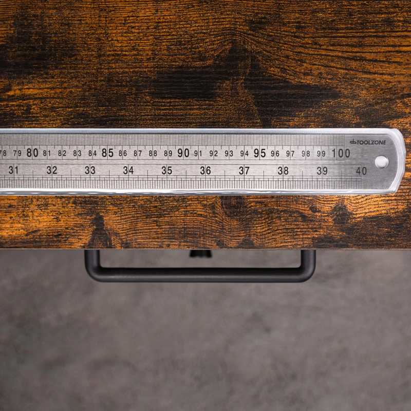 1M Stainless Steel Ruler Toolzone Quality Precision Durable DIY Tool Durable