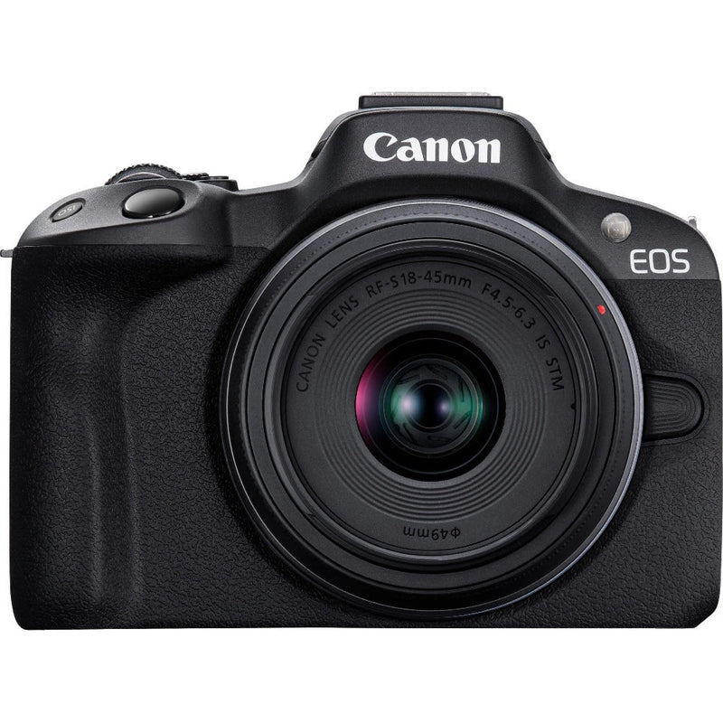Canon EOS R50 APS-C Mirrorless Camera inc RF-S 18-45mm Lens - Black