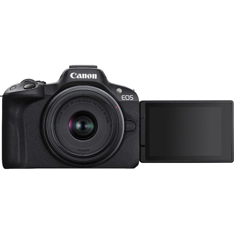 Canon EOS R50 APS-C Mirrorless Camera inc RF-S 18-45mm Lens - Black