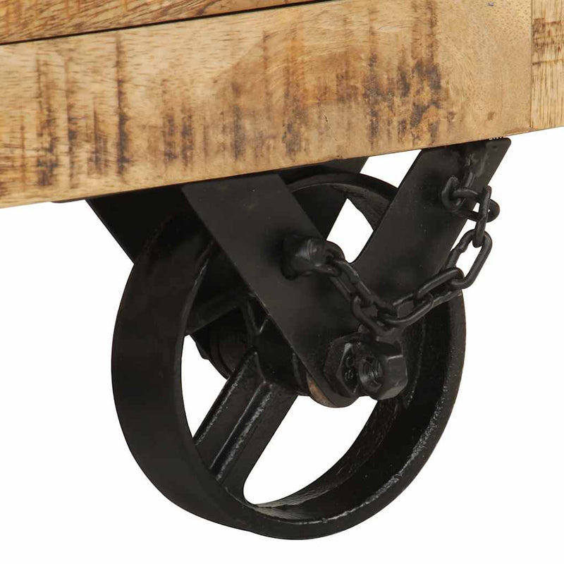 Coffee Table Rough Mango Wood 70x70x40 cm