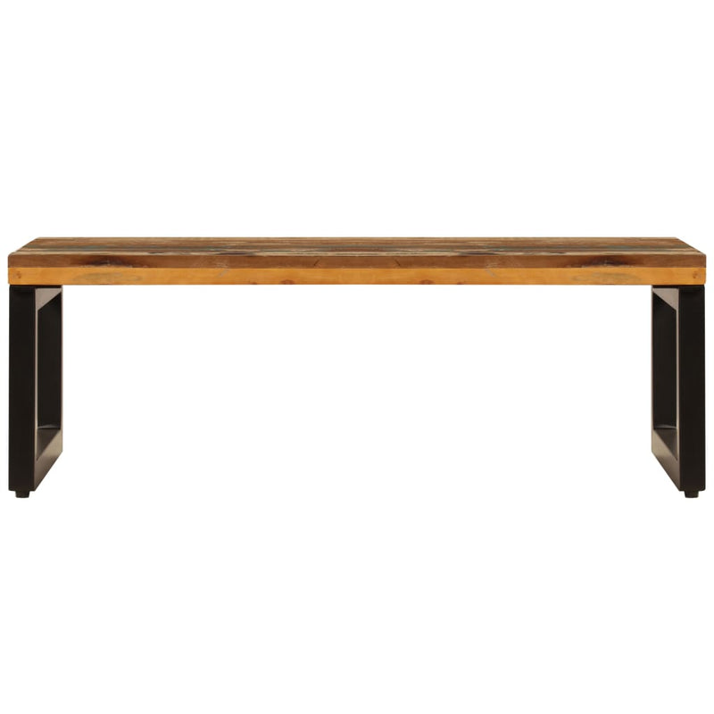 Coffee Table 100x50x35 cm Solid Reclaimed Wood and Steel