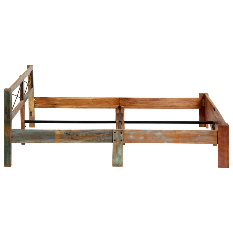 Bed Frame without Mattress Solid Reclaimed Wood 180x200 cm Super King