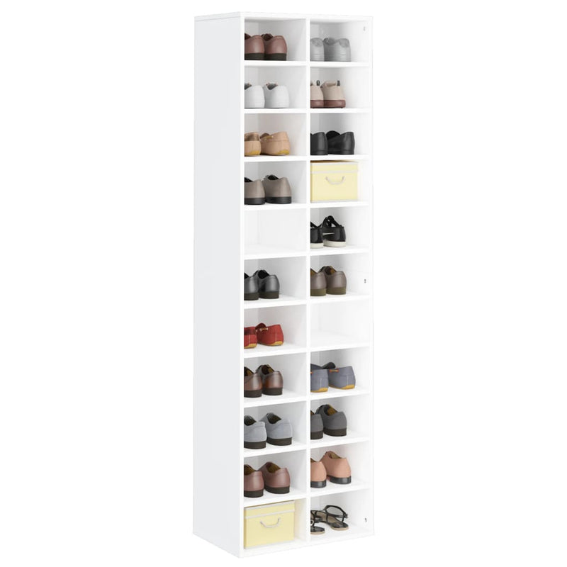 Modern Wooden Large Open Shoe Storage Cabinet Unit With 22 Compartments