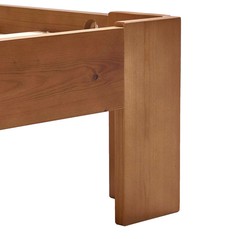 Bed Frame without Mattress Honey Brown 120x200cm Solid Wood Pine