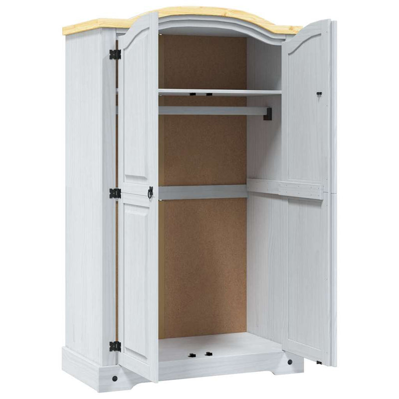 Wardrobe Mexican Pine Corona Range 2 Doors White