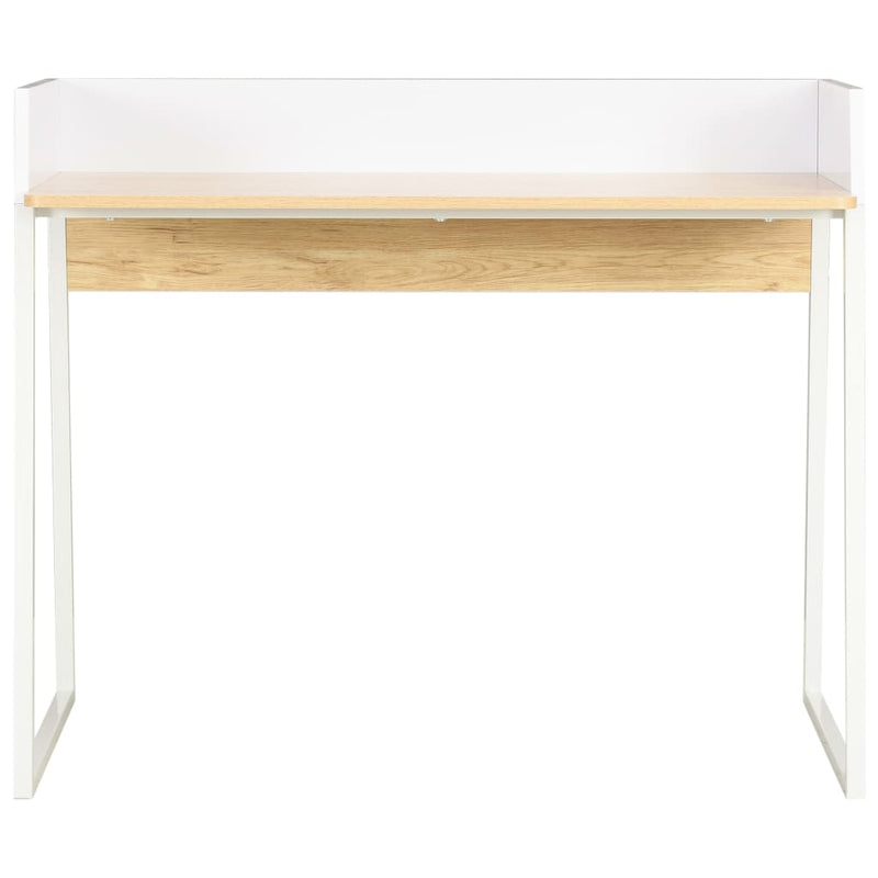 Desk White and Oak 90x60x88 cm