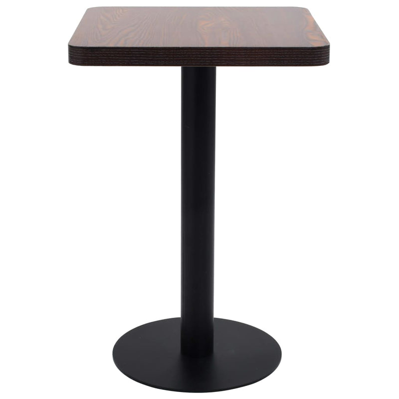 Bistro Table Dark Brown 50x50 cm MDF
