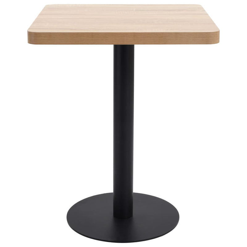 Bistro Table Light Brown 60X60 cm MDF