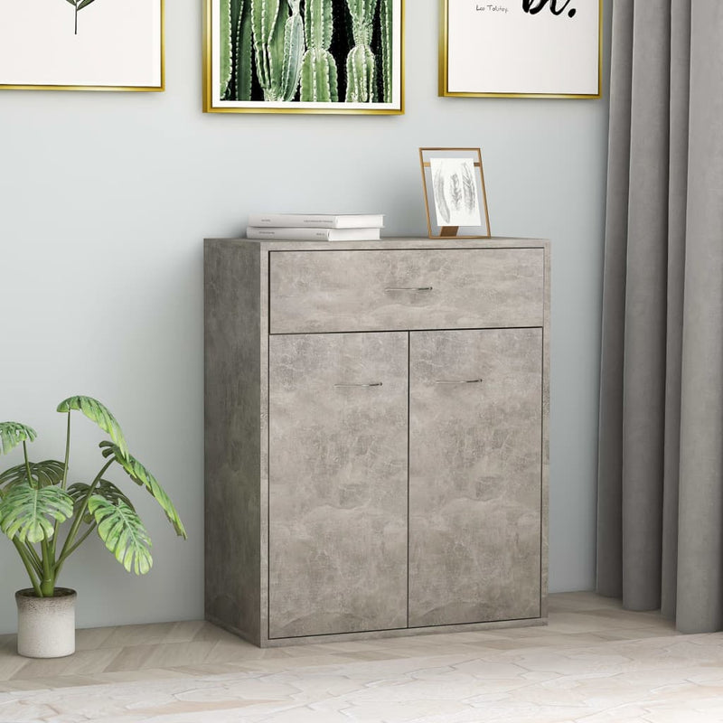Sideboard Concrete Grey 60x30x75 cm Engineered Wood