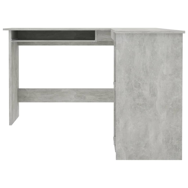 Modern Wooden Home Office L-Shape Corner Computer Desk Table With Open Storage