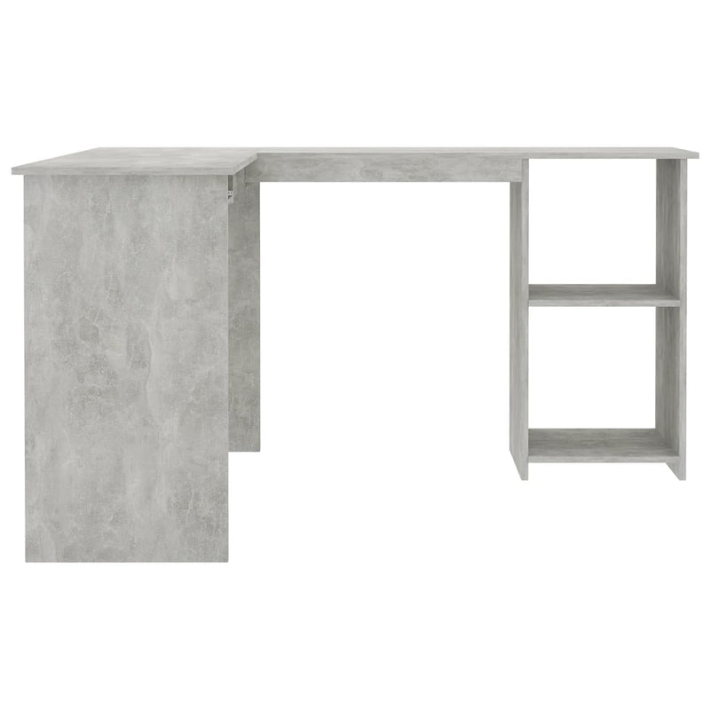 Modern Wooden Home Office L-Shape Corner Computer Desk Table With Open Storage