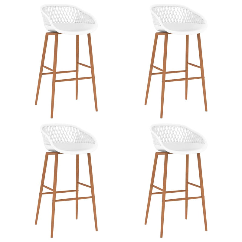 Bar Chairs 4 pcs White