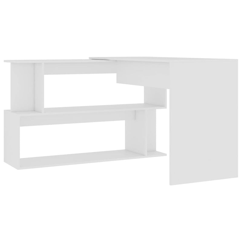 Corner Desk White 200x50x76 cm Engineered Wood