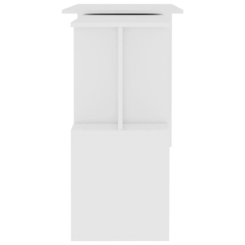 Corner Desk White 200x50x76 cm Engineered Wood