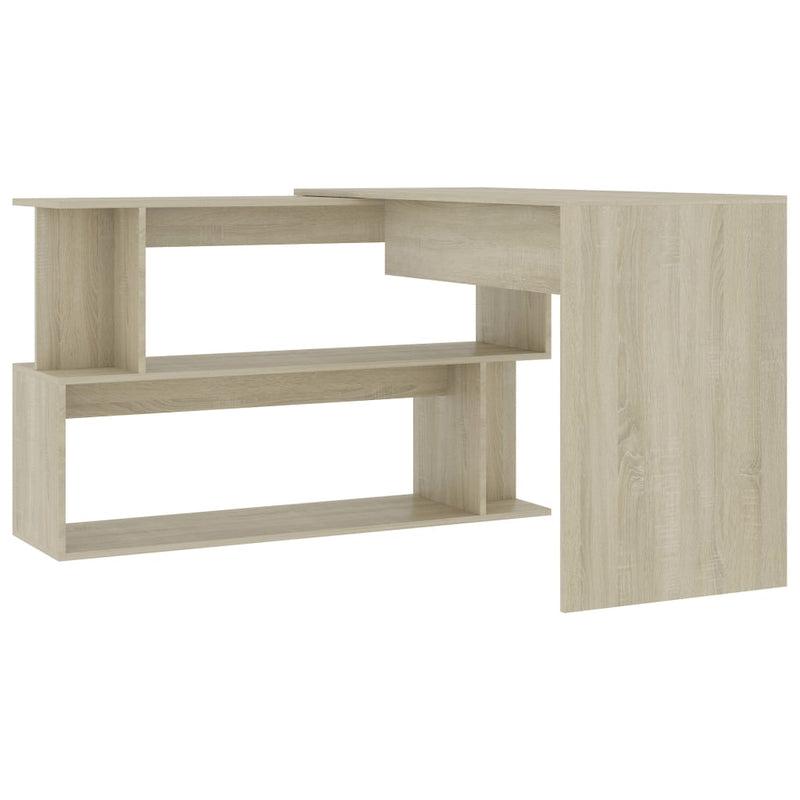 Modern Wooden Rotatable Home Office Corner Computer Desk Table With Storage