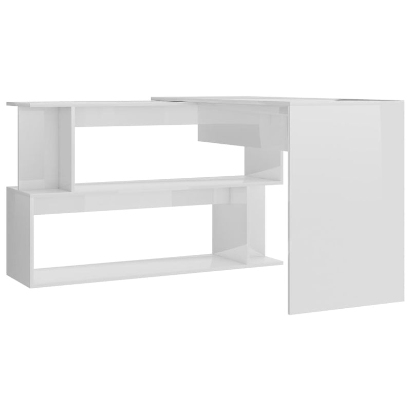 Modern Wooden Rotatable Home Office Corner Computer Desk Table With Storage