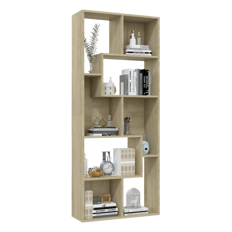 Modern Wooden Tall Open Bookcase Book Storage Cabinet Shelving Storage Display