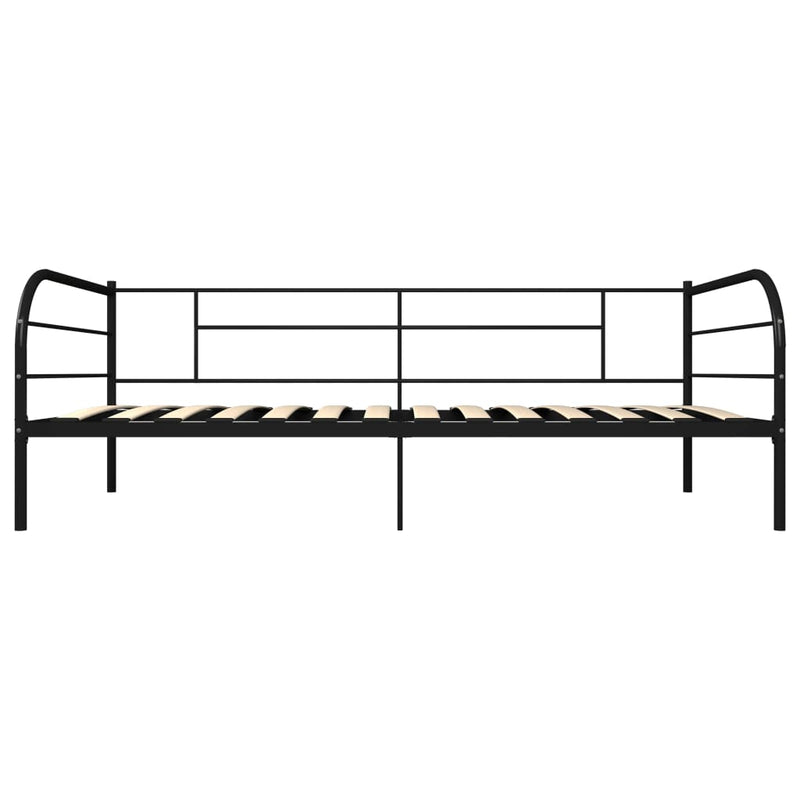 284673 vidaXL DayBed Frame without Mattress Black Metal 90x200 cm