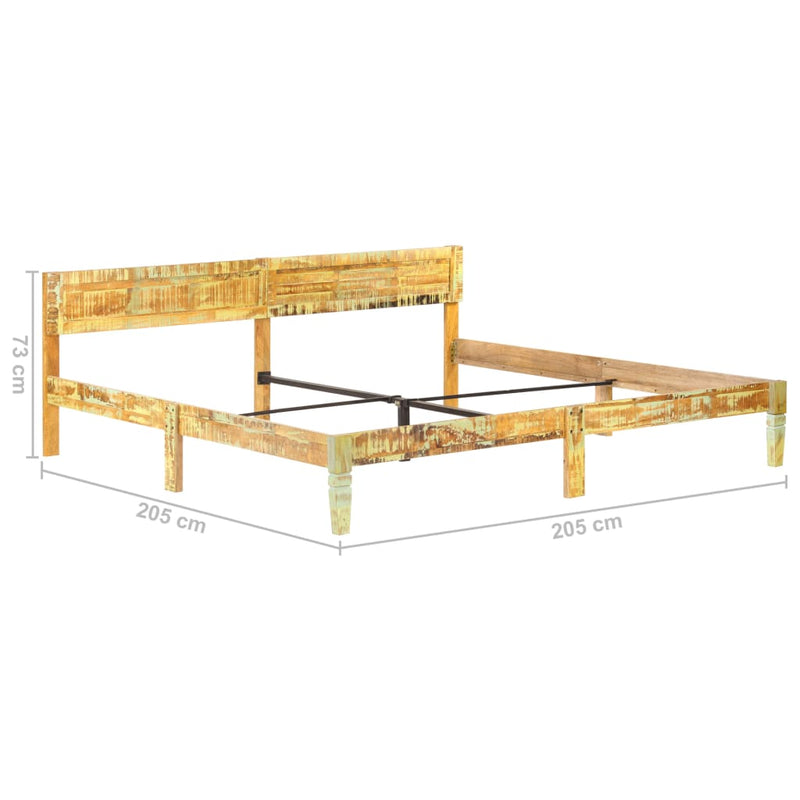 Bed Frame without Mattress Solid Reclaimed Wood 200x200cm