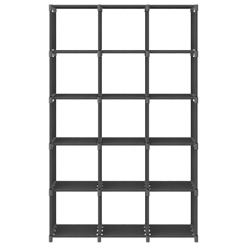 15-Cube Display Shelf Grey 103x30x175.5 cm Fabric