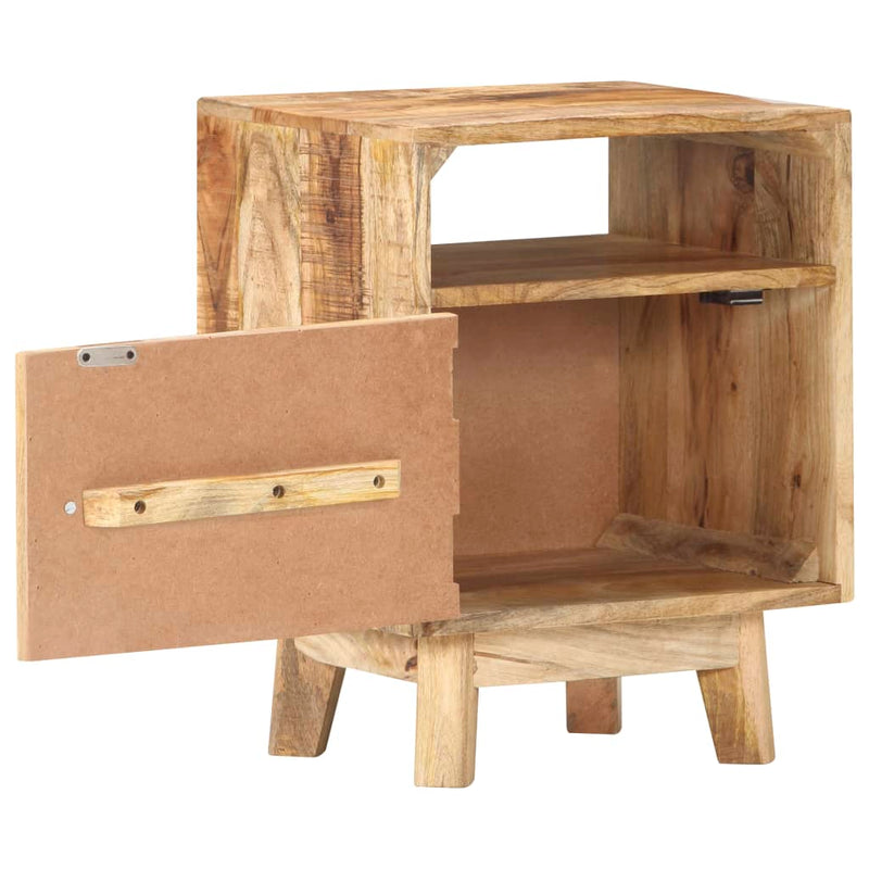 Bedside Table 40x30x50 cm Rough Mango Wood