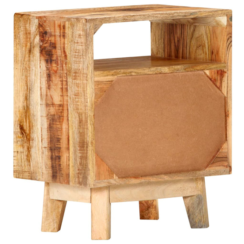 Bedside Table 40x30x50 cm Rough Mango Wood