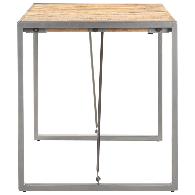 Dining Table 140x70x75 cm Solid Rough Mango Wood