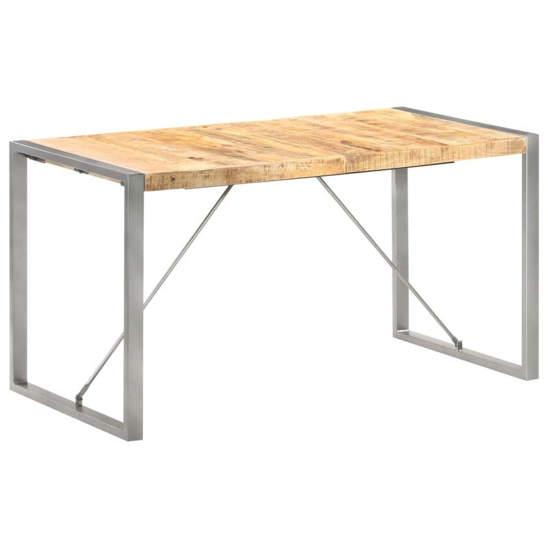 Dining Table 140x70x75 cm Solid Rough Mango Wood
