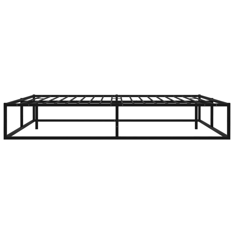 Bed Frame without Mattress Black Metal 180x200 cm Super King