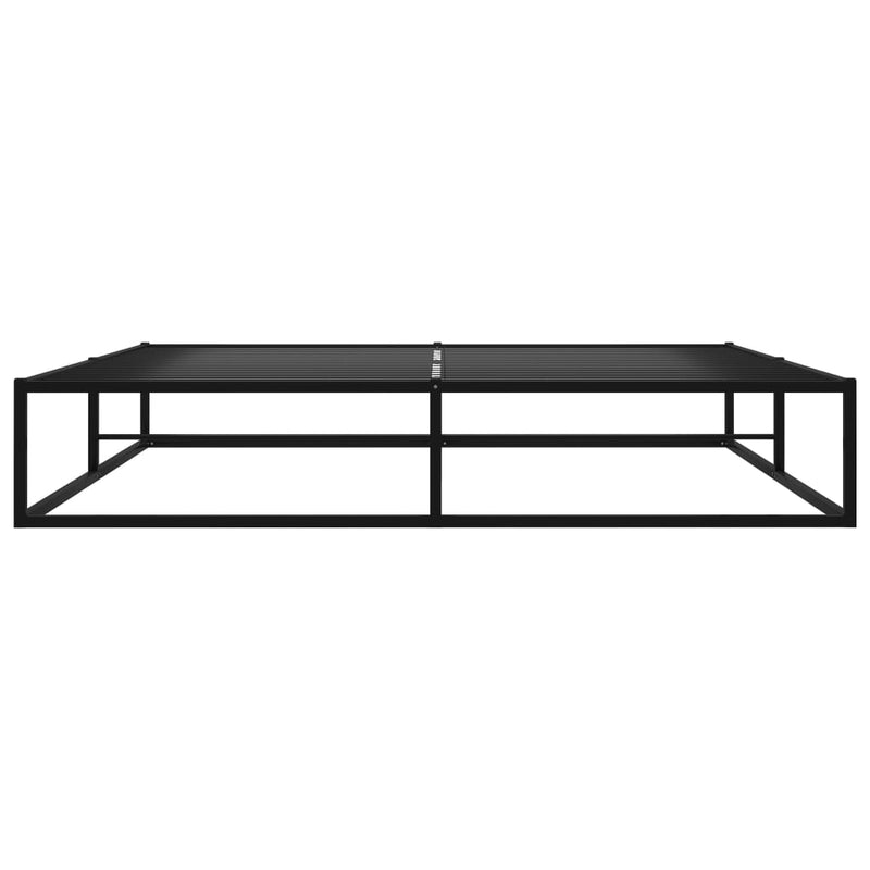 Bed Frame without Mattress Black Metal 180x200 cm Super King