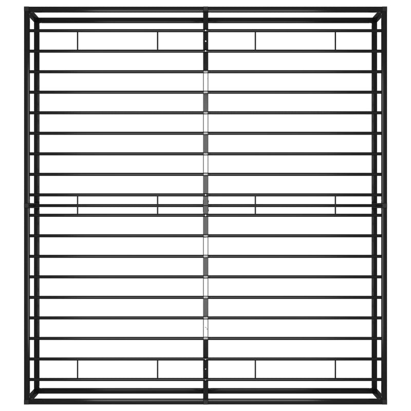 Bed Frame without Mattress Black Metal 180x200 cm Super King