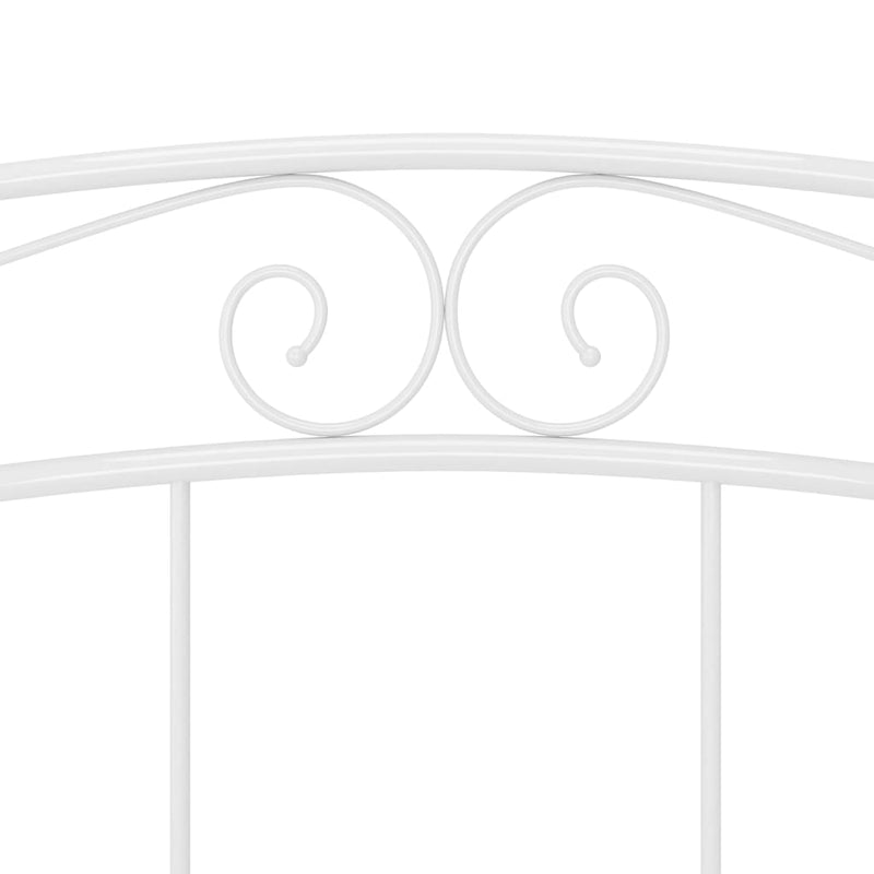 Bed Frame without Mattress White Metal 180x200 cm Super King