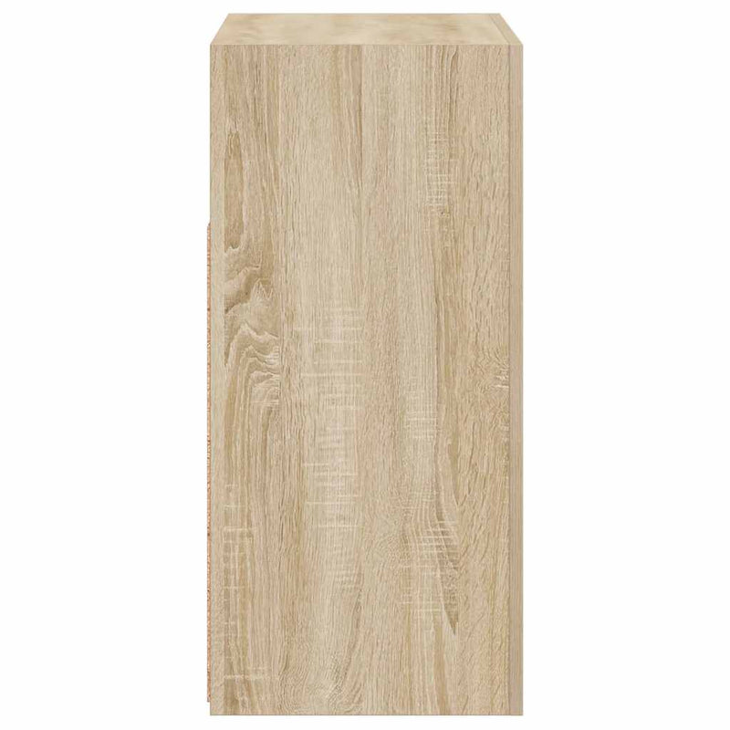 Sideboard with LED Lights Sonoma Oak 80x35x75 cm