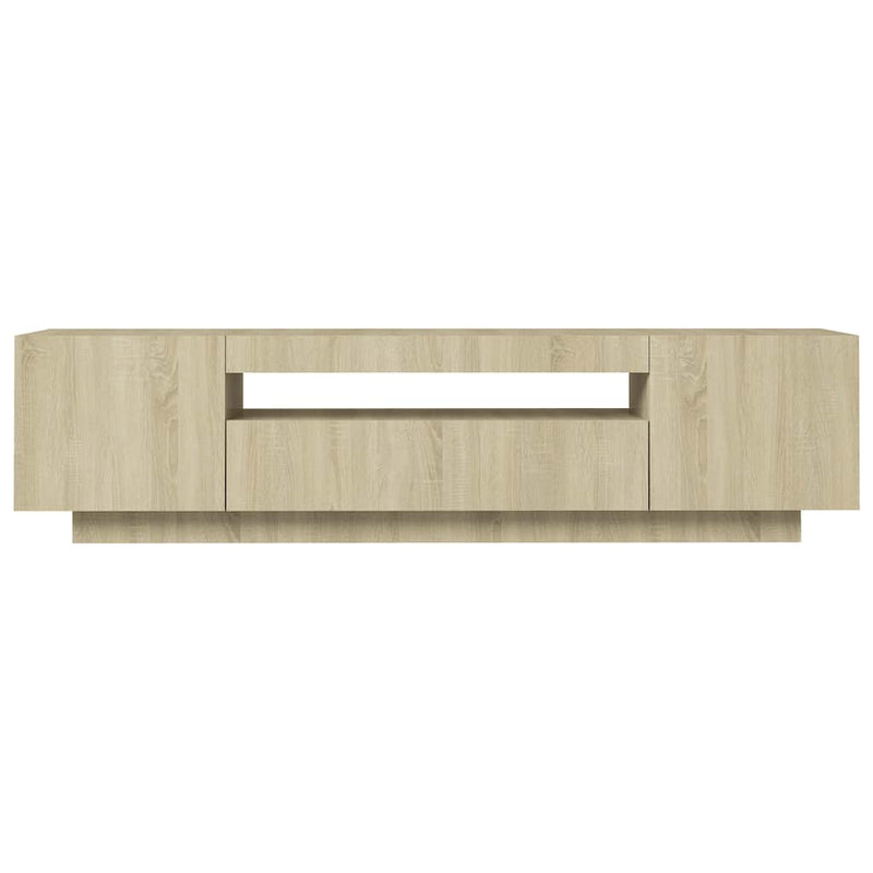 Modern Wooden 63 Inch TV Tele Stand Unit Cabinet With LED Lights & Storage