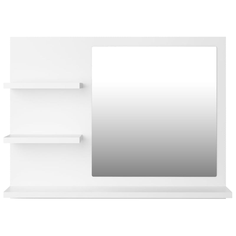 Bathroom Mirror White 60x10.5x45 cm Engineered Wood