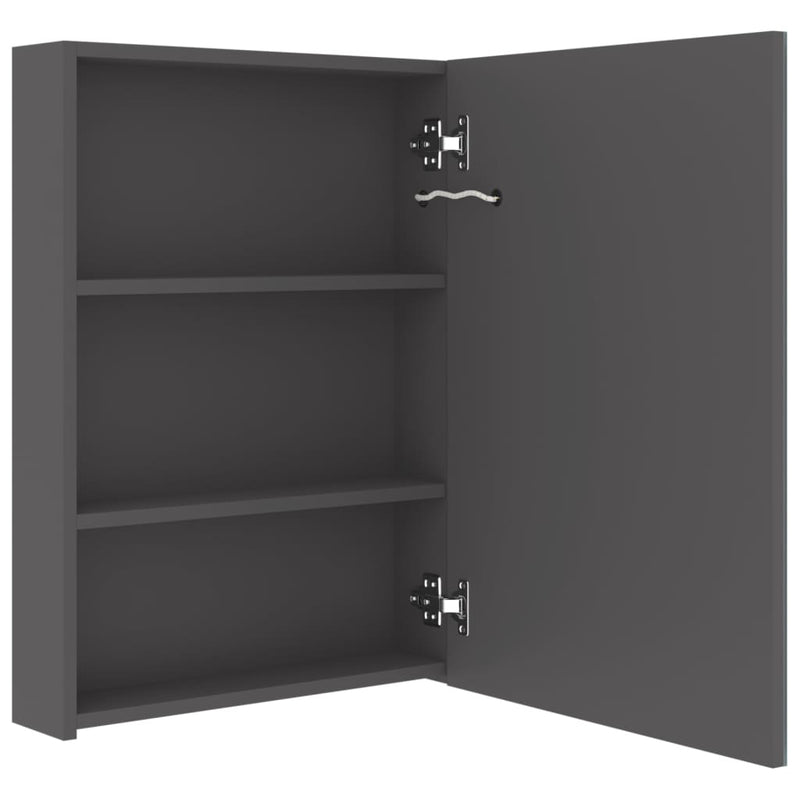 LED Bathroom Mirror Cabinet Grey 50x13x70 cm