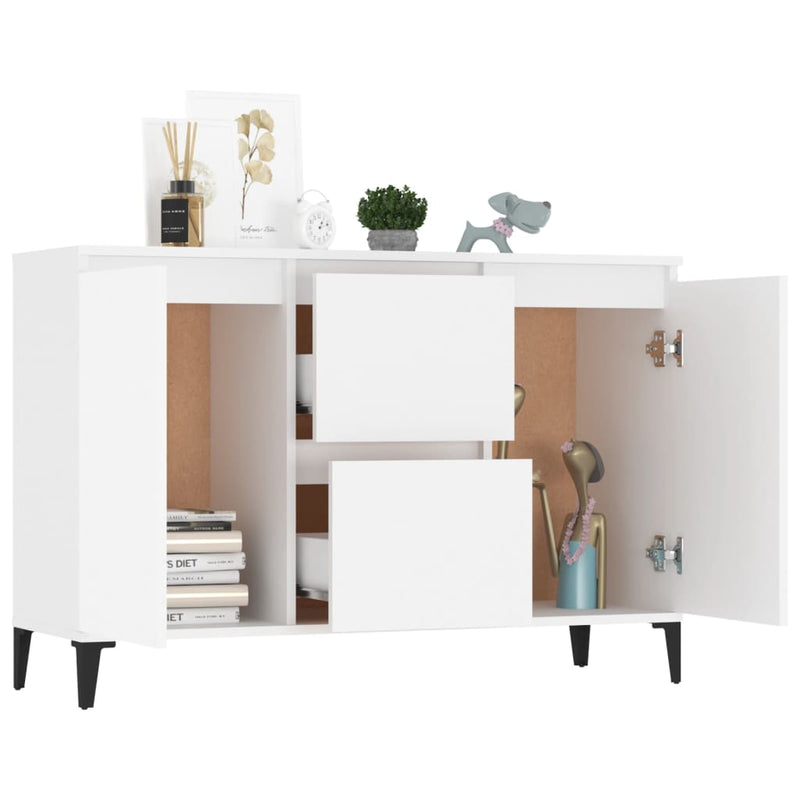 Sideboard White 102x35x70 cm Engineered Wood