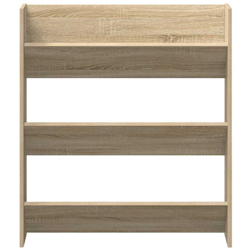 Wall Shoe Cabinet Sonoma Oak 80x18x90 cm Engineered Wood