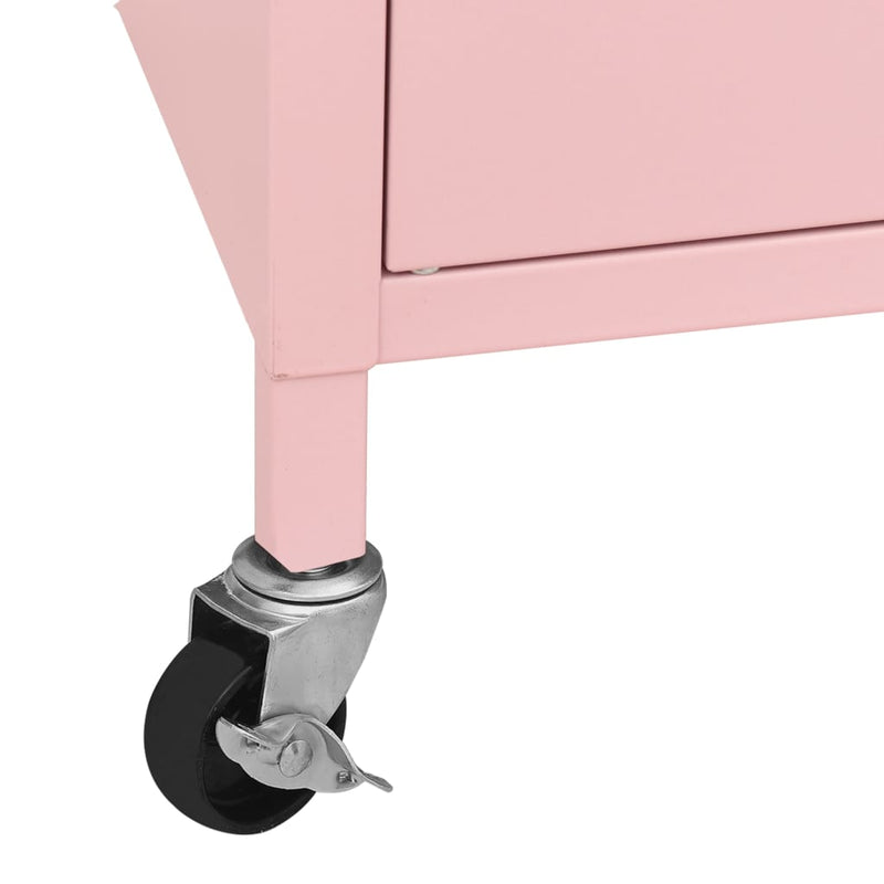 Storage Cabinet Pink 60x35x56 cm Steel