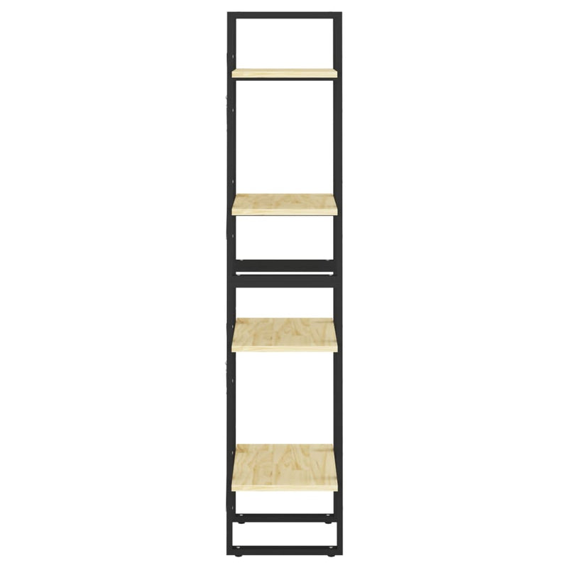 4-Tier Book Cabinet 40x30x140 cm Solid Pine Wood