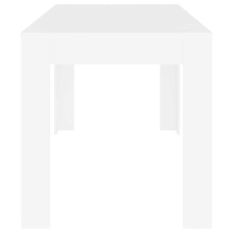 Dining Table White 140x74.5x76 cm Engineered Wood