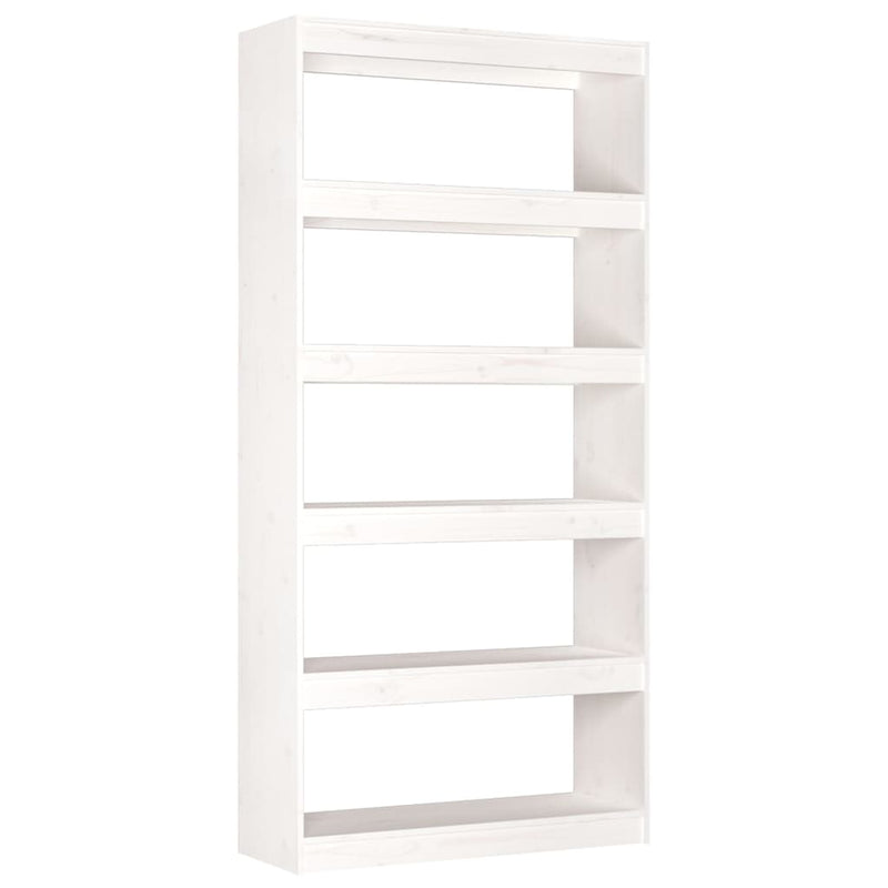 Book Cabinet/Room Divider White 80x30x167.4 cm Solid Wood Pine